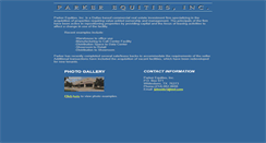 Desktop Screenshot of parker-equities.com