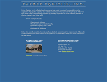 Tablet Screenshot of parker-equities.com